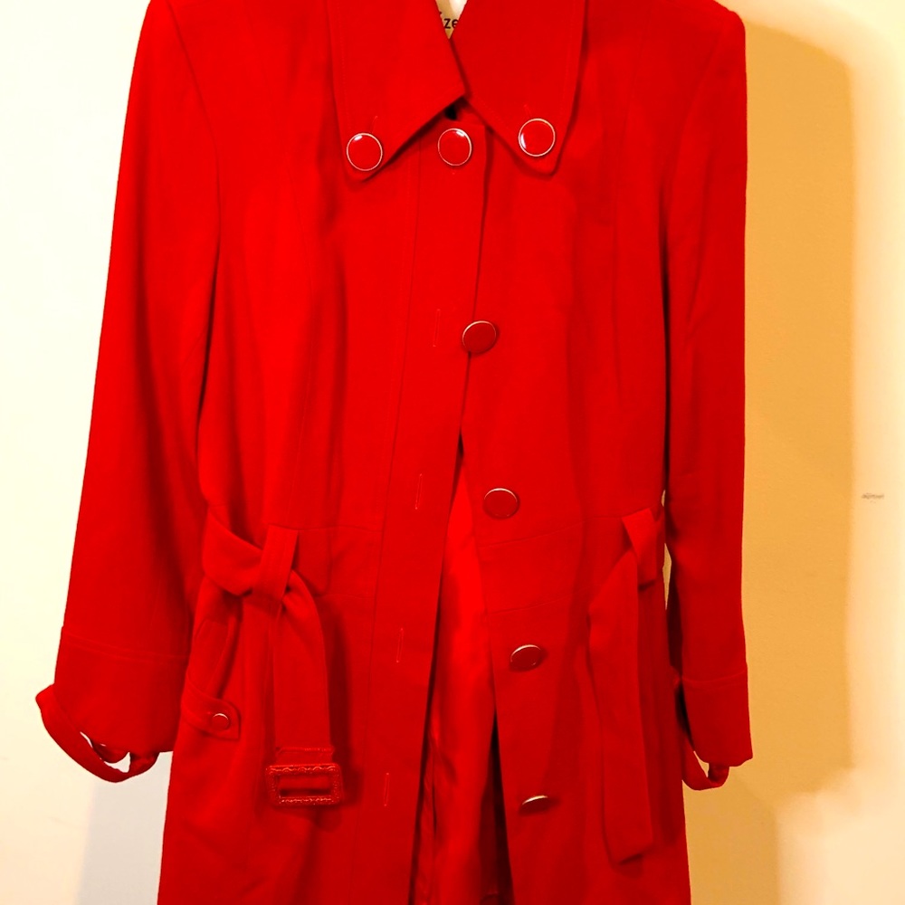 Red Pants Suit